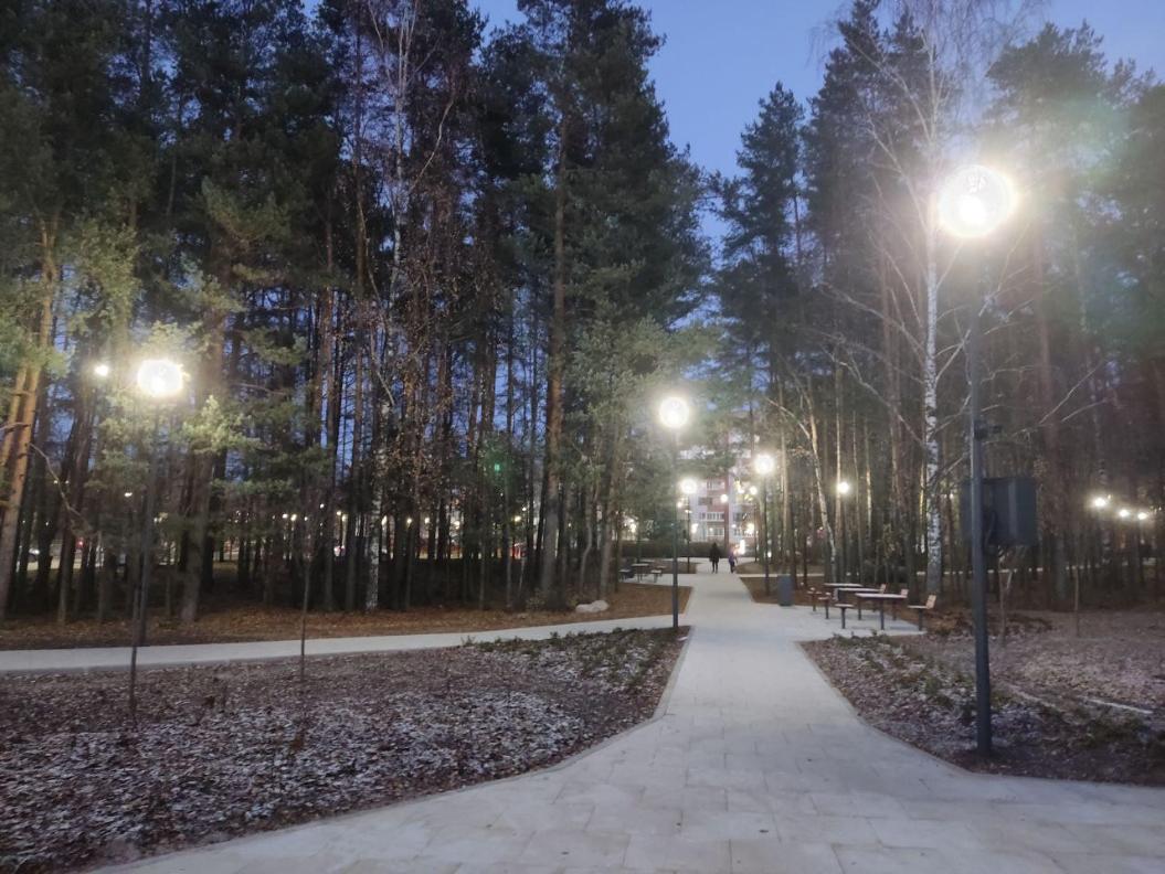Новое уличное освещение в Сосновом Бору